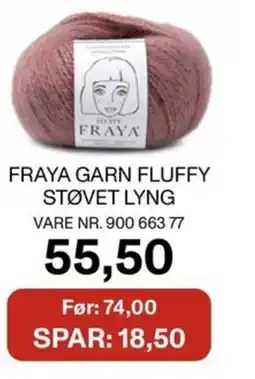Stoff & Stil Fraya garn fluffy støvet lyng vare nr. 900 663 77 tilbud