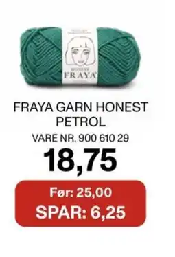 Stoff & Stil FRAYA GARN HONEST PETROL tilbud