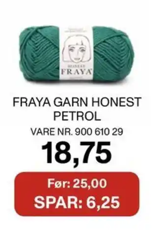 Stoff & Stil FRAYA GARN HONEST PETROL tilbud