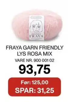 Stoff & Stil Fraya garn friendly lys rosa mix vare nr. 900 001 02 tilbud