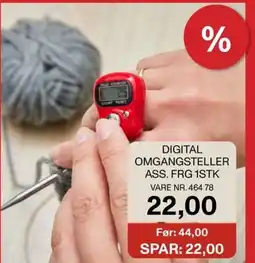 Stoff & Stil Digital omgangsteller ass. frg 1stk tilbud