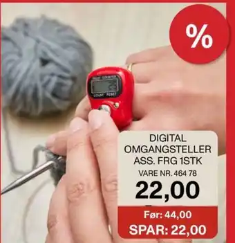 Stoff & Stil Digital omgangsteller ass. frg 1stk tilbud
