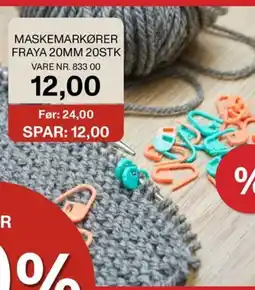 Stoff & Stil Maskemarkører fraya 20mm 20stk tilbud