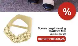 Stoff & Stil Spenne preget messing 65x20mm 1stk vare nr. 432 29 tilbud