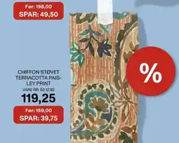 Stoff & Stil Chiffon støvet terracotta pais- ley print tilbud