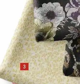 Stoff & Stil Vevet jacquard m lys oliven- gul mønster tilbud