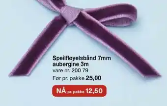 Stoff & Stil Speilfløyelsbånd 7mm aubergine 3m tilbud