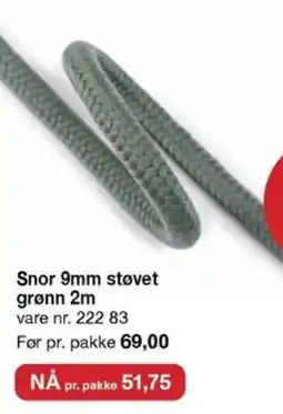 Stoff & Stil Snor 9mm støvet grønn 2m tilbud