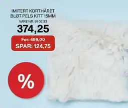 Stoff & Stil IMITERT KORTHÅRET BLØT PELS KITT 15MM tilbud