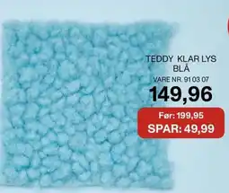 Stoff & Stil Teddy klar lys blå tilbud