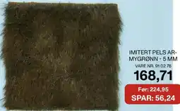Stoff & Stil Imitert pels ar- mygrønn - 5 mm tilbud