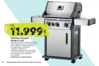 Mekk Napoleon Gassgrill Rouge XT 425 tilbud