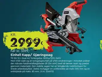Mekk Einhell Kapp/ Gjæringssag tilbud