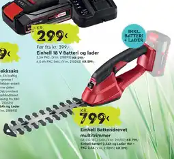 Mekk Einhell Batteridrevet multitrimmer tilbud