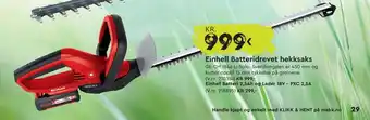 Mekk Einhell Batteridrevet hekksaks tilbud