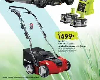 Mekk Einhell Elektrisk vertikalskjærer/mosefjerner tilbud