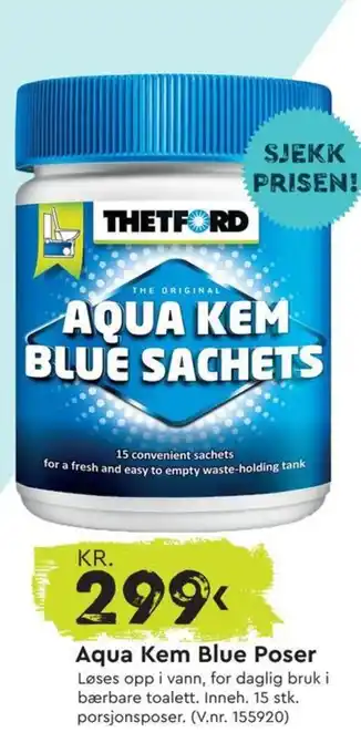 Mekk Aqua Kem Blue Poser tilbud
