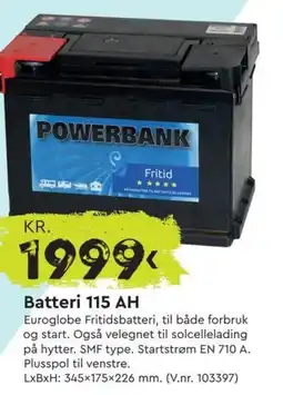 Mekk Batteri 115 AH tilbud