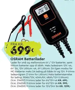Mekk OSRAM Batterilader tilbud