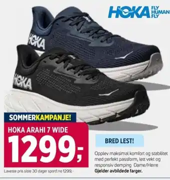 Sport 1 Hoka arahi 7 wide tilbud