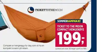 Sport 1 Ticket to the moon compact hengekøye tilbud