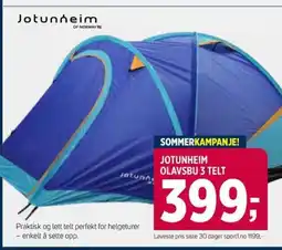 Sport 1 Jotunheim olavsbu 3 telt tilbud