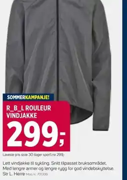 Sport 1 R_b_l rouleur vindjakke tilbud