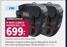 Sport 1 M-wave alberta pannier bag 2 pk tilbud