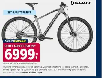 Sport 1 SCOTT ASPECT 950 29" tilbud