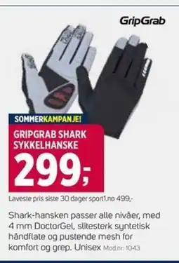 Sport 1 Gripgrab shark sykkelhanske tilbud