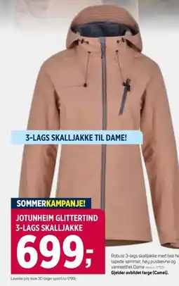 Sport 1 Jotunheim glittertind 3-lags skalljakke tilbud