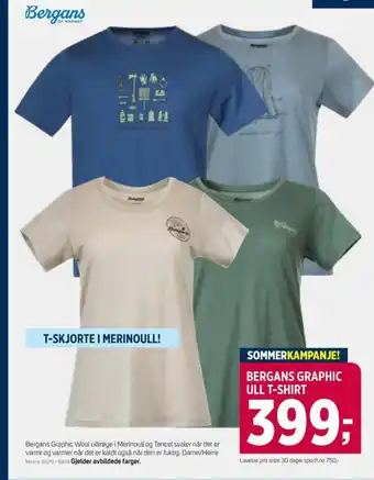 Sport 1 BERGANS GRAPHIC ULL T-SHIRT tilbud