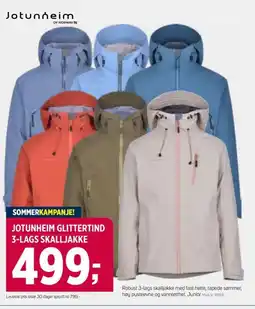 Sport 1 Jotunheim glittertind 3-lags skalljakke tilbud