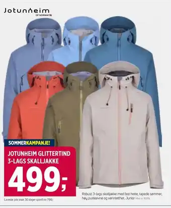 Sport 1 Jotunheim glittertind 3-lags skalljakke tilbud