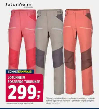 Sport 1 Jotunheim fossberg turbukse tilbud