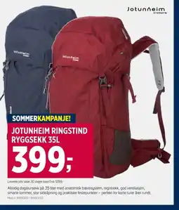 Sport 1 Jotunheim ringstind ryggsekk tilbud