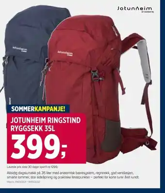 Sport 1 Jotunheim ringstind ryggsekk tilbud