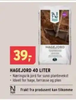 Montér Hagejord 40 liter tilbud