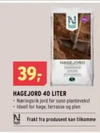 Montér Hagejord 40 liter tilbud