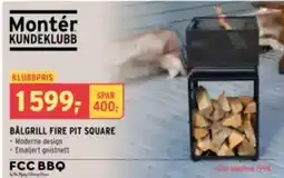 Montér Bålgrill fire pit square tilbud
