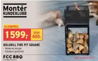 Montér Bålgrill fire pit square tilbud