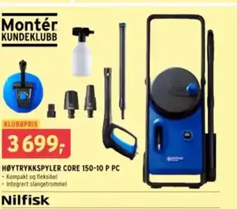 Montér Høytrykkspyler core 150-10 p pc tilbud