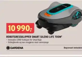 Montér Robotgressklipper smart sileno life 700m² tilbud