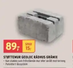Montér Støttemur geoloc rådhus gråmix tilbud