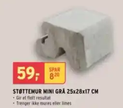 Montér Støttemur mini grå tilbud