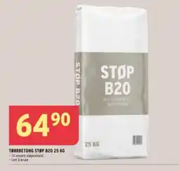 Montér Tørrbetong støp b20 tilbud