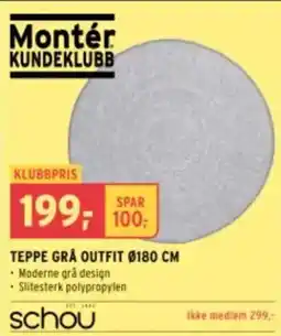 Montér Teppe grå outfit tilbud