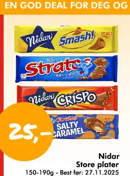 Havaristen Nidar Store plater tilbud