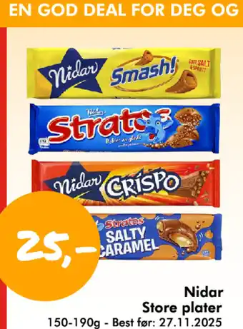 Havaristen Nidar Store plater tilbud