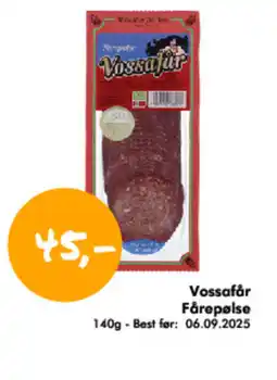 Havaristen Vossafår Fårepølse tilbud